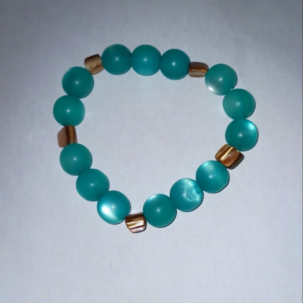 Sea Glass Bead Bracelet